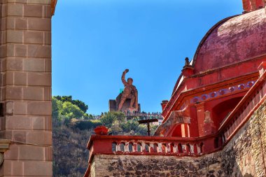 Tiyatro San Diego kilise El Pipila heykel Guanajuato Meksika