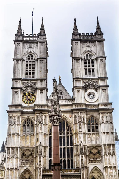 Fachada delantera Abadía de Westminster Londres Inglaterra — Foto de Stock