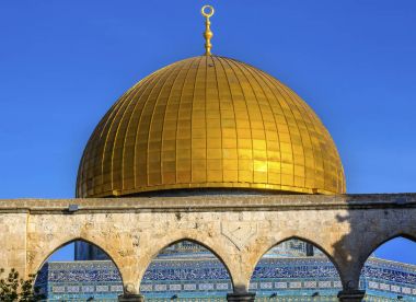 Kubbe Kaya İslam Camii Tapınağı Kudüs Dağı İsrail 