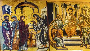 İsa Mesih çocuk mozaik Saint George's kilise Madaba Ürdün