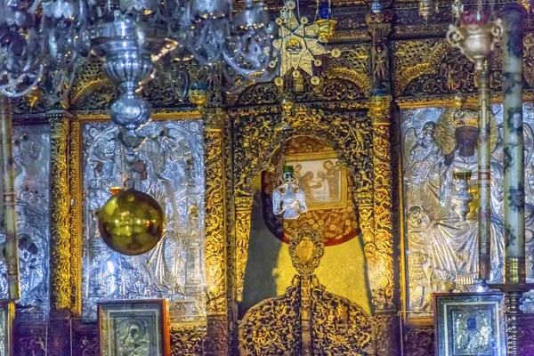 Icone greco-ortodosse Chiesa della Natività Betlemme Palestina — Foto Stock