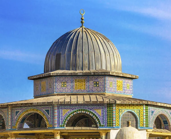 Petit Temple Dôme du Rocher Mosquée Islamique Temple Mont Jérusalem Israël — Photo