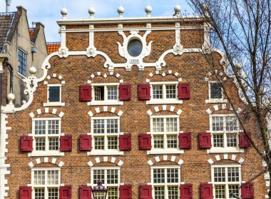 Eski kanal bina Singel kanal Amsterdam Hollanda Hollanda