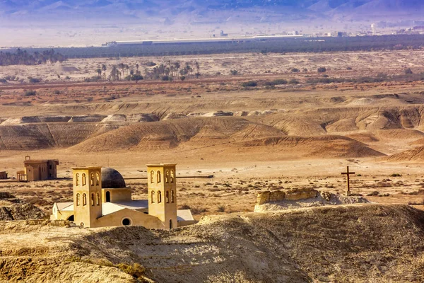 New Churches Elijah's Hill Near Jesus Baptism Site Bethany Beyon — Stock Photo, Image