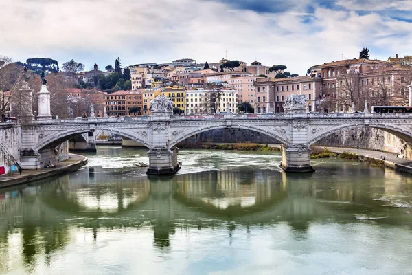 Tiber River Ponte Bridge Vittorio Emanuele III Rome Italy — Stock Photo, Image
