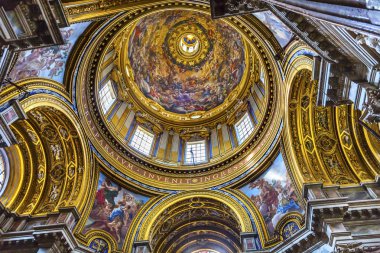 Saint Agnese In Agone Church Basilica Dome Rome Italy  clipart