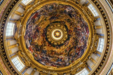 Saint Agnese In Agone Church Basilica Dome Rome Italy  clipart