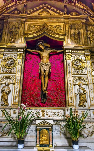 Crucificação de Cristo Basílica da Igreja de Santa Maria Della Pace Roma Itália — Fotografia de Stock