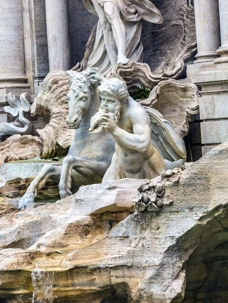 Ninfas Caballo de mar Estatuas Fontana de Trevi Roma Italia —  Fotos de Stock