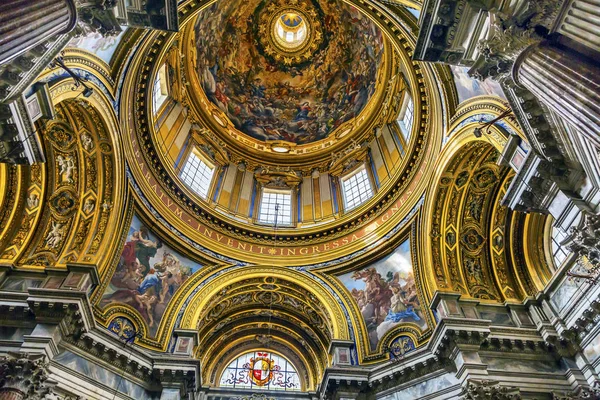 Saint Agnese In Agone Church Basilica Dome Rome Italy — Stock Photo, Image