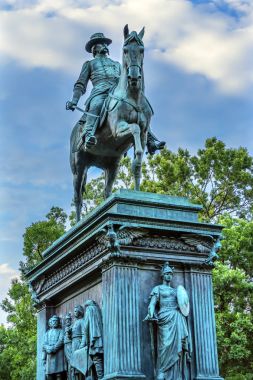 General John Logan iç savaş anıtı Logan daire Washington Dc