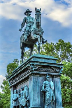 General John Logan Civil War Memorial Logan Circle Washington DC clipart