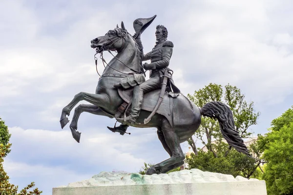 Jackson Statue Close Up Lafayette Park Pennsylvania Ave Washington DC — Stock Photo, Image