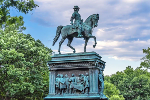 Generale John Logan Civil War Memorial Logan Circle Washington DC — Foto Stock