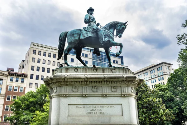 General James Mcpherson Civil War Memorial Mcpherson Square Washington Dc — Stock Fotó