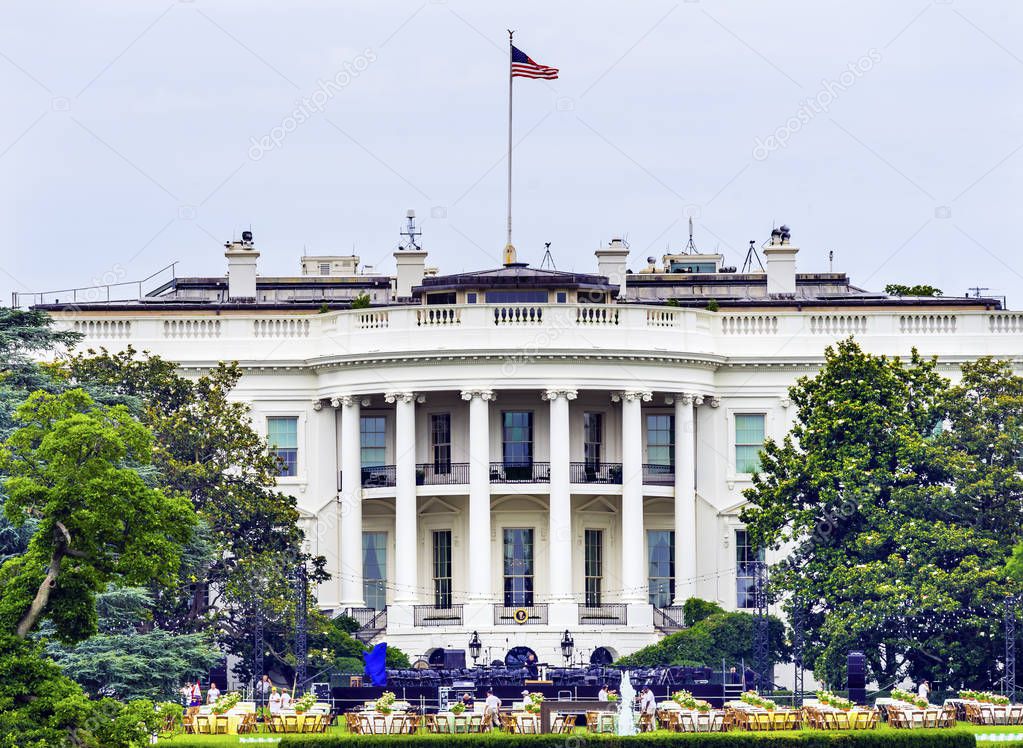 Setting Up Trump Party White House Washington DC