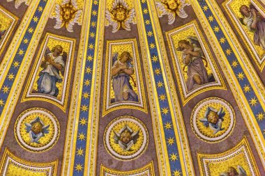 Melekler mozaik Michelangelo kubbe Saint Peter's Bazilikası Vatikan