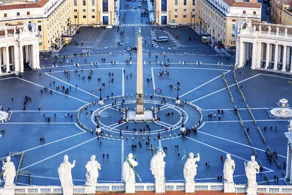 Estátuas da Praça de São Pedro Telhado São Vaticano Roma Itália — Fotografia de Stock