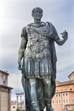 Julius Caesar Statue Roman Forum Rome Italy  clipart