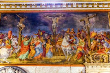 Crucifixion Fresco Chiesa San Marcello al Corso Rome Italy clipart