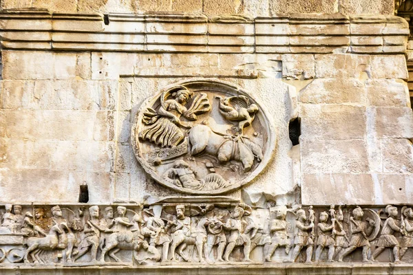 Statues Sculpture Arch of Constantine Rome Italy — Stock Photo, Image