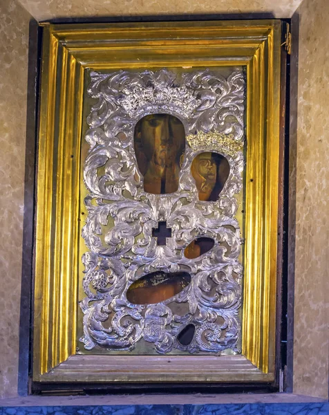 Mary Virgin Jezusa Icon ołtarz Panteon Rzym Włochy — Zdjęcie stockowe