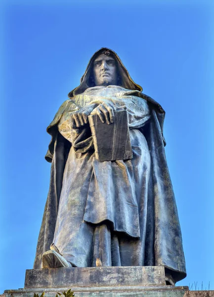 Giiordano Bruno Statue Campo de' Fiori Rome Italy — Φωτογραφία Αρχείου