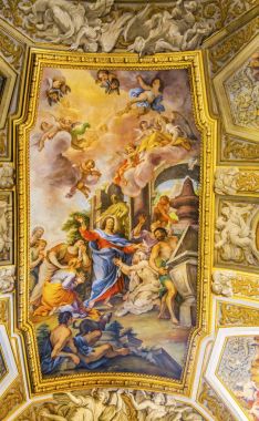  İsa fresk tavan Santa Maria Maddalena Kilisesi Roma İtalya