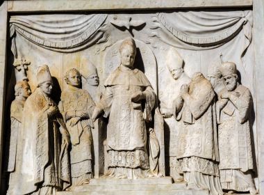 Papa piskoposlar heykel Immaculate Conception sütun Roma İtalya