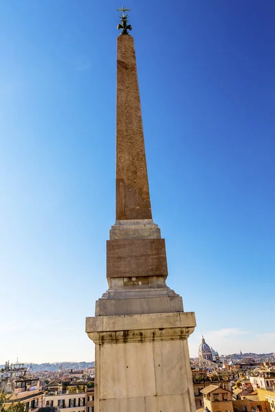 Hieróglifos Obelisco Sallustiano Trinita Dei Monti Escadarias espanholas Roma Itália — Fotografia de Stock