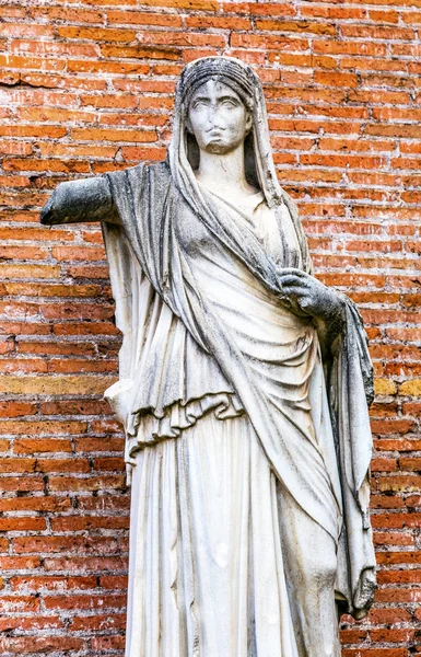 Vestal Virgin Temple Antonius Faustina Roman Forum Rome Italy — Stock Photo, Image