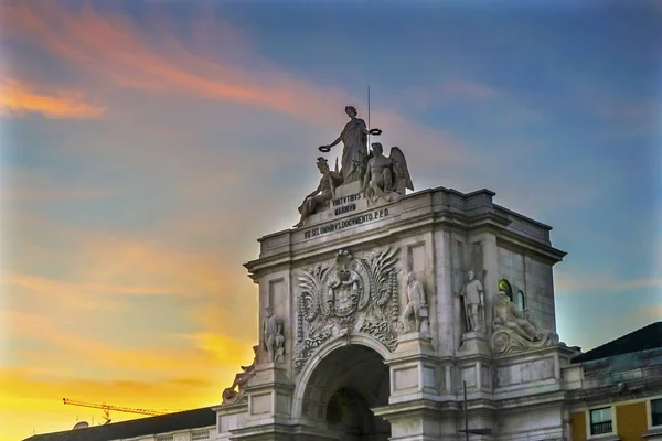 Rua Augusta Arco Baixa Praça do Palácio Lisboa Portugal — Fotografia de Stock