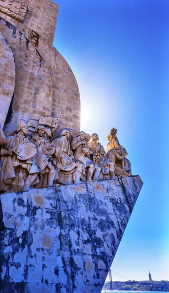 Памятник исследователям реки Тагус Белем Лиссабон Португалия — стоковое фото