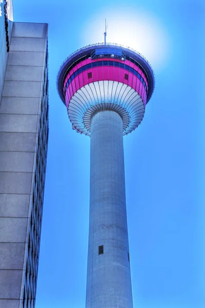 Calgary Tower Sun Alberta Canada — Stock Photo, Image