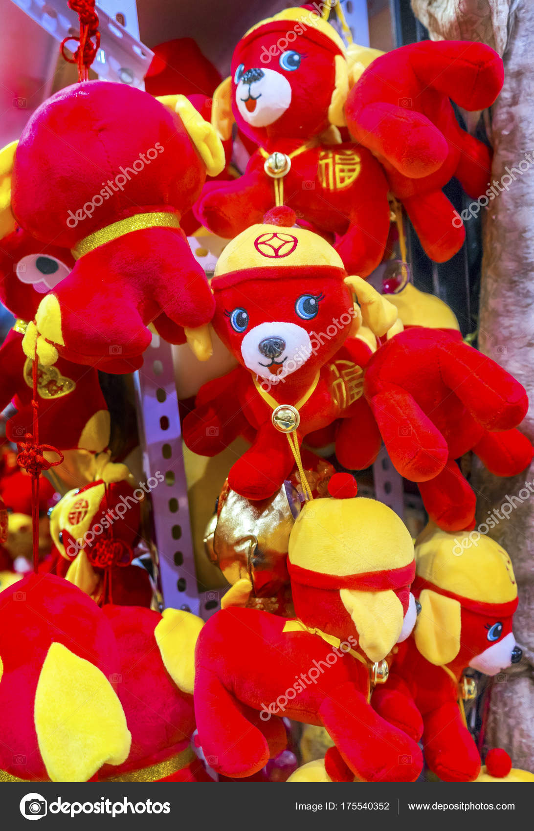 Red Dogs Chinese Lunar New Year Decorations Beijing China Stock Photo Image By C Billperry Red Dogs Chinese Lunar New Year Decorations Beijing China Stock Photo Image By C Billperry