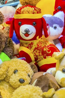 Red Dogs Chinese Lunar New Year Decorations Beijing China