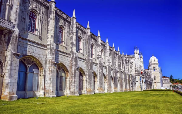 Stone engelen Klooster Heilige Hiëronymus Belem Lissabon Portugal — Stockfoto
