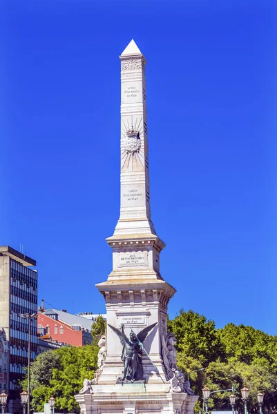 Praça da Restauração da Praca de Restauradores Lisboa Portugal — Fotografia de Stock