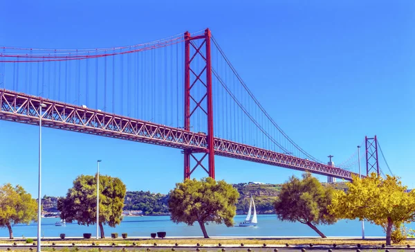 Tagus River Bridge April 25 Lisbon Portugal — Stock Photo, Image