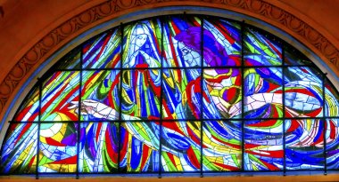 Mary Jesus vitray Basilica Lady Rosary Fatima Portekiz