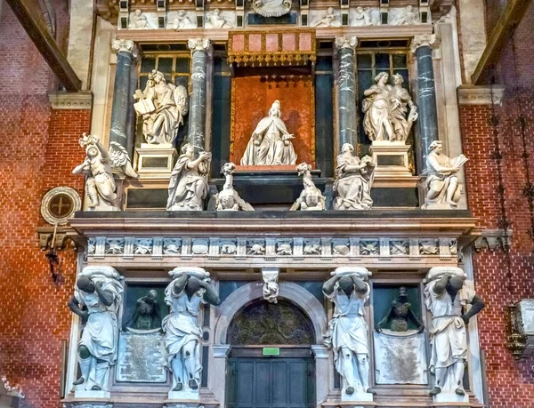 Santa Maria Gloriosa de Frari Church Doge Monument Venice Italy — Stock Photo, Image