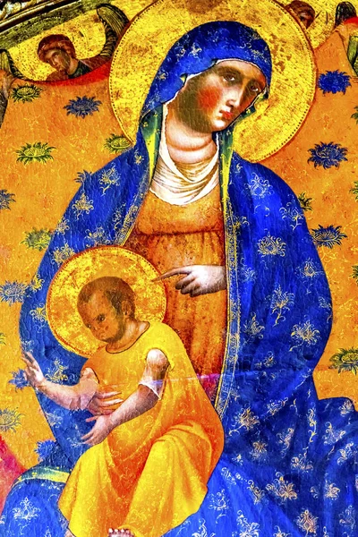 Veneziano Μαίρη παιδί ζωγραφική Σάντα Μαρία εκκλησία Frari Βενετία Ιταλία — Φωτογραφία Αρχείου