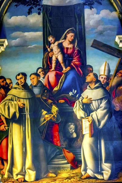 Licinio Friars 메리 그림 산타 마리아 Frari 교회 베니스 이탈리아 — 스톡 사진