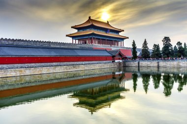 Arka kapı göksel saflık Gugong City Palace Beijing Çin yasak