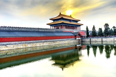 Arka kapı göksel saflık Gugong City Palace Beijing Çin yasak