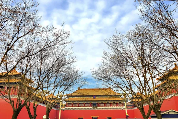 Meridian Gate vstup Gugong zakázáno městský palác Peking Čína — Stock fotografie