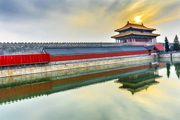 Porte arrière Pureté céleste Gugong Forbidden City Palace Beijing Chine — Photo