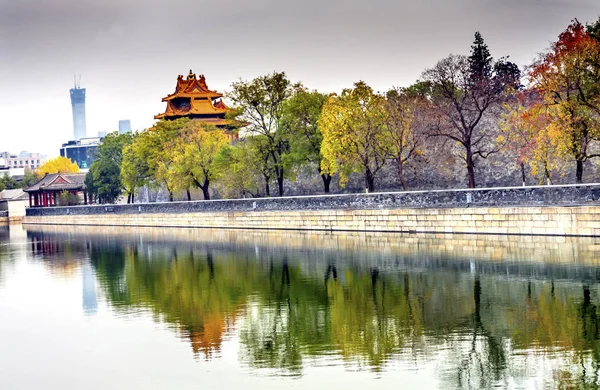 Nyíl Watch Tower Gugong, Forbidden City Palace Beijing Kína — Stock Fotó