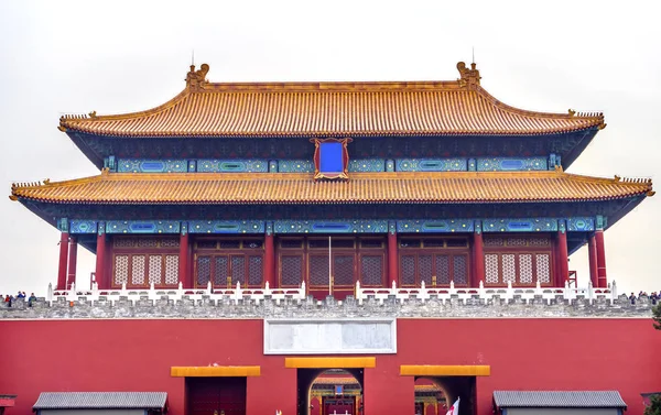 Arka kapı göksel saflık Gugong City Palace Beijing Çin yasak — Stok fotoğraf