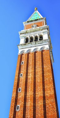 Campanile çan kulesi Saint Mark's Meydanı Piazza Venedik İtalya